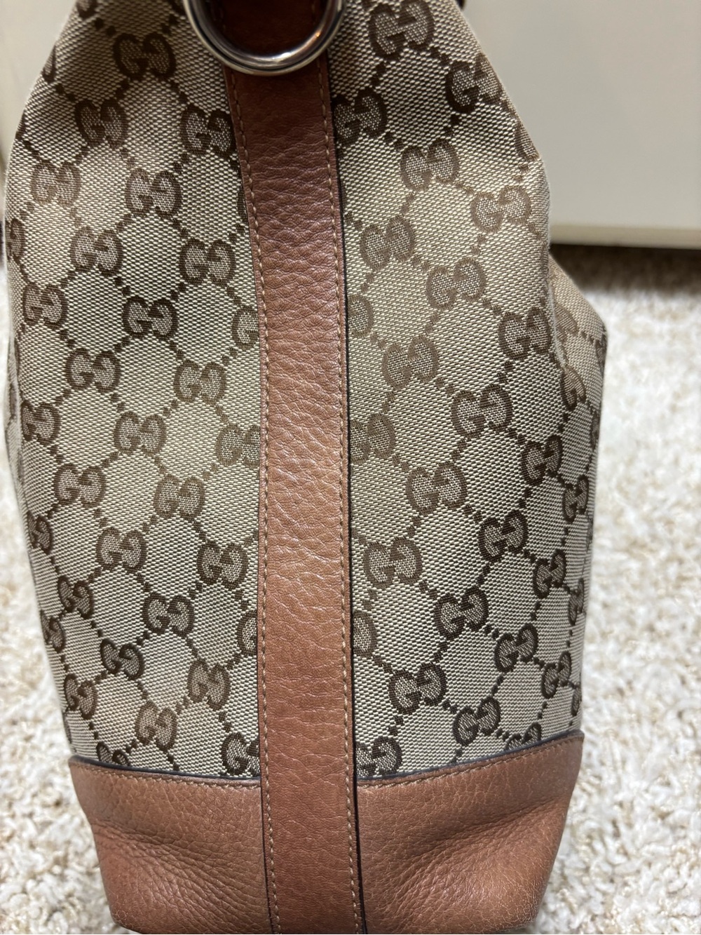 Gucci Beige and Brown GG Canvas Hobo Bag - Picture 8 of 16